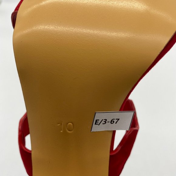 FSJ Hot Open Toe Strappy Heeled Sandal Suede Dress - Picture 12 of 12